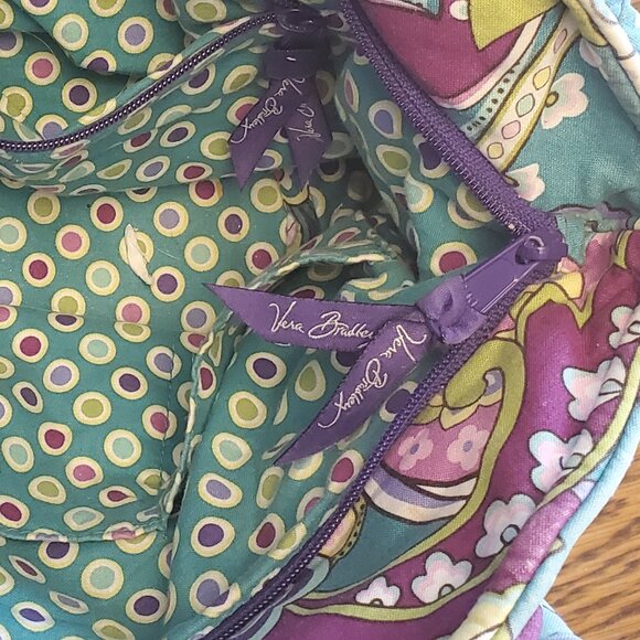 Women's VERA BRADLEY Purse, Handbag, Large, zip close, lots of pockets, Purple - Picture 2 of 7